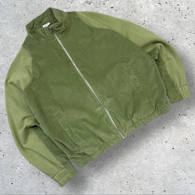 [S] 나이키 에어 코듀로이 그린 집업 자켓 B735