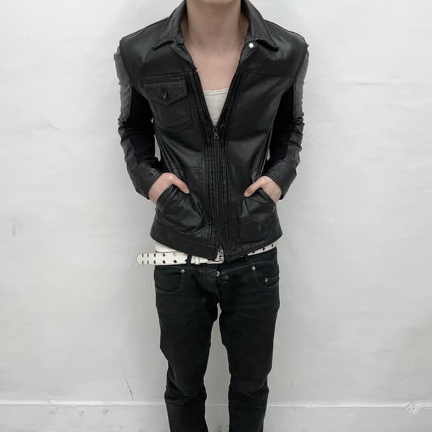 No id leather jacket