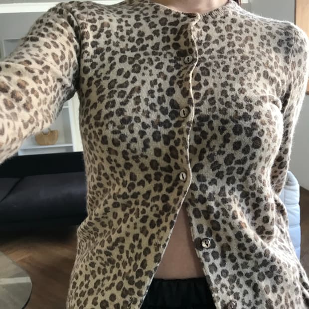vintage leopard cardigan