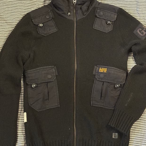 지스타로우 3301 니트집업 자켓