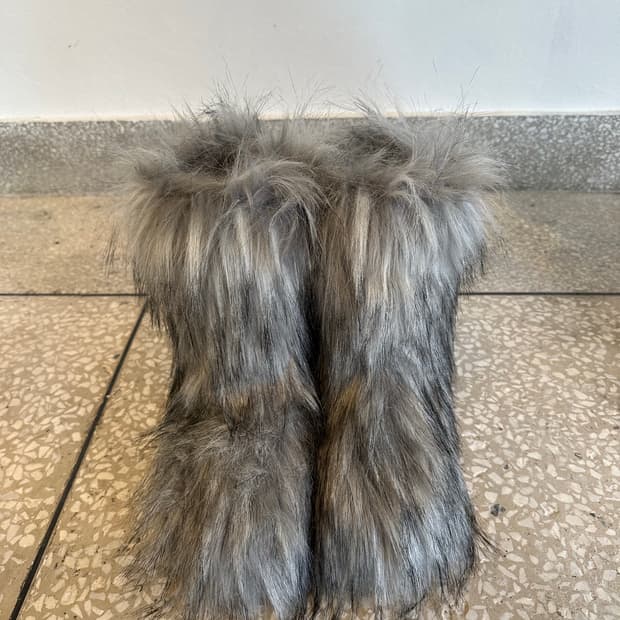 Vintage fur boots