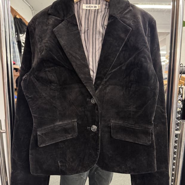 japanese vintage CLEF DE SOL 스웨이드 여성 블레이