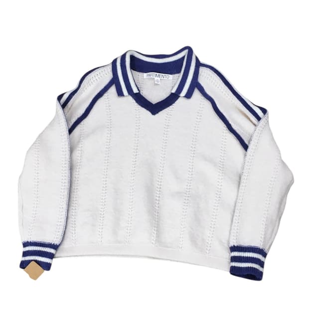파르티멘토 스포티 니트 스웨터 아이보리 