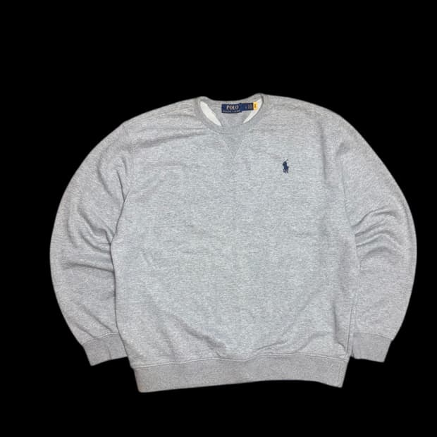 폴로 랄프로렌 그레이 맨투맨 (qr 인증)