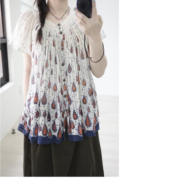 Bohemian frill blouse