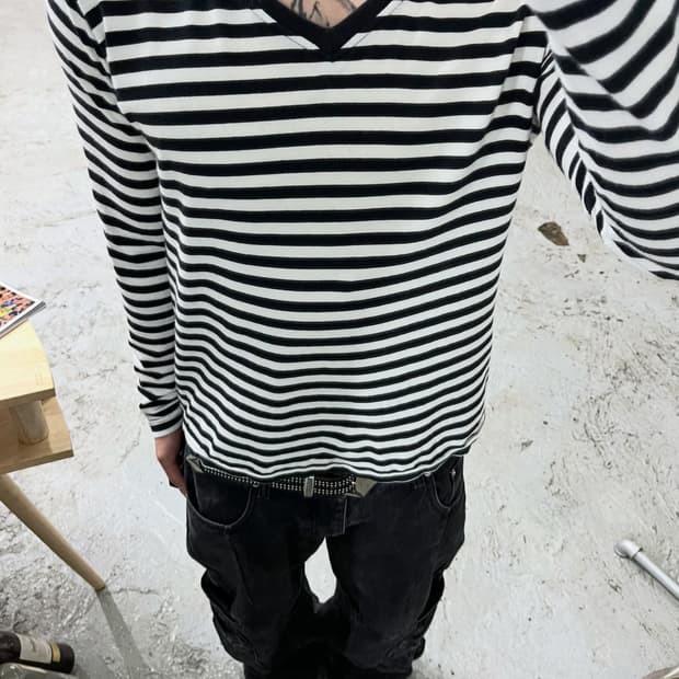 Beams v-neck long tee