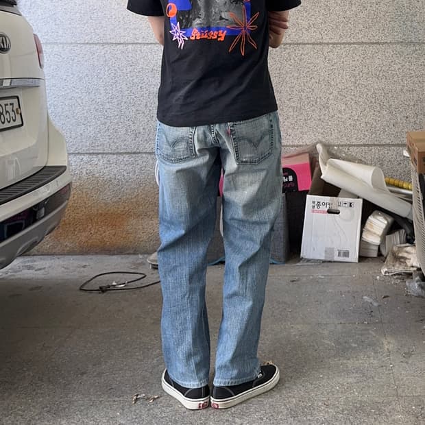 00s 리바이스 JPN 504 핑크탭 데님 팬츠