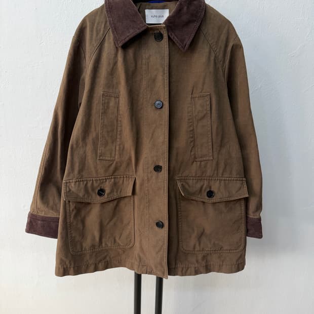 정품) 구호플러스 브라운 24ss 코듀로이 자켓 F
