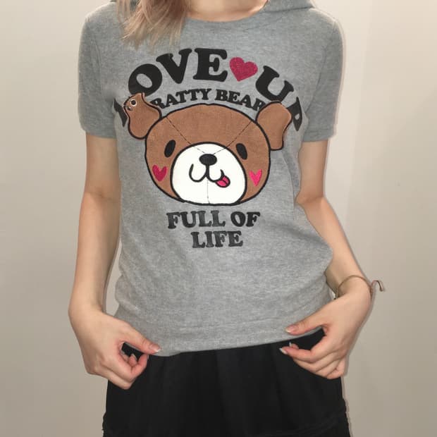 jpn vintage teddy bear half hood