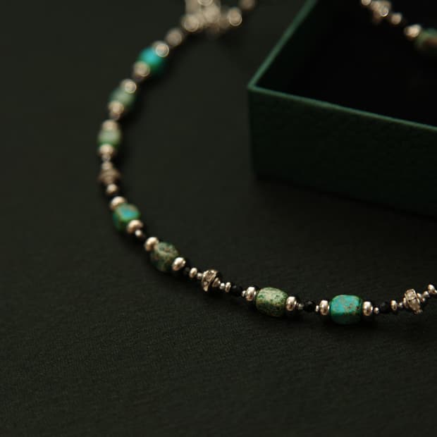 CASIOPEIA Cat Attack Necklace 재스퍼 원석목걸이