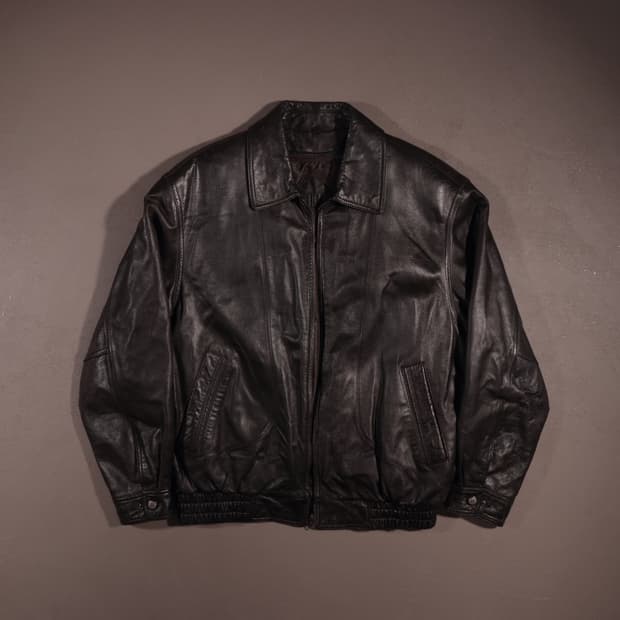 90s 빈티지 레더 봄버자켓