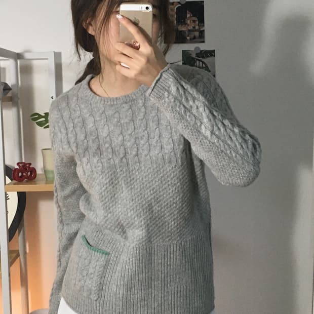 스위치모션 민트포켓 회색 니트