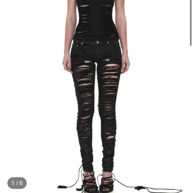 604service distressed skinny jeans (S)