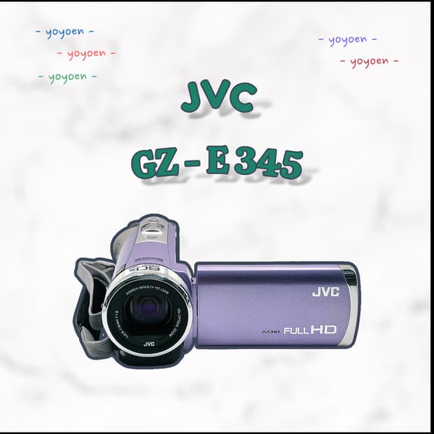JVC GZ-E345 연보라 빈티지캠코더 [ 꾸미기0 ]