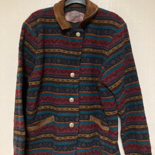 울리치 나바호 패턴 울 블라우저 자켓