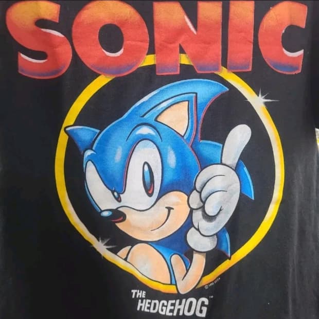 DELTA 1992 SEGA SONIC 소닉 빈티지티셔츠