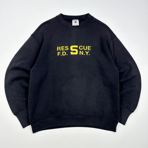 made in USA 빈티지 프린팅 맨투맨 차콜 그레이 M