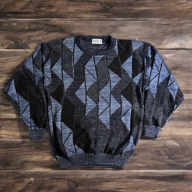 90s 빈티지 버드아이 니트