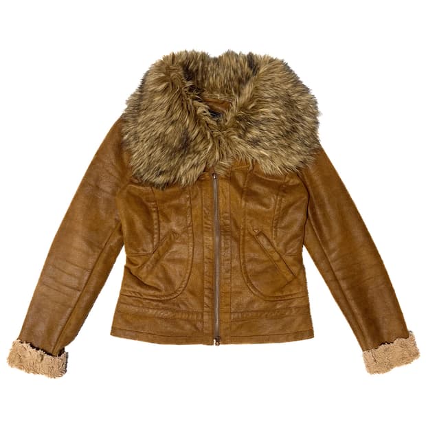 Armani Jeans Faux Shearling Jacket/ 40