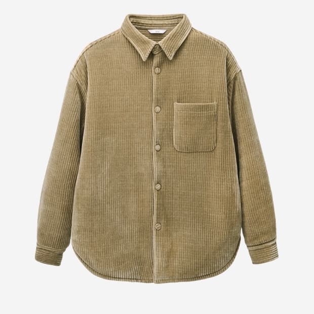 STU 코듀로이 패디드 셔츠 베이지 L
