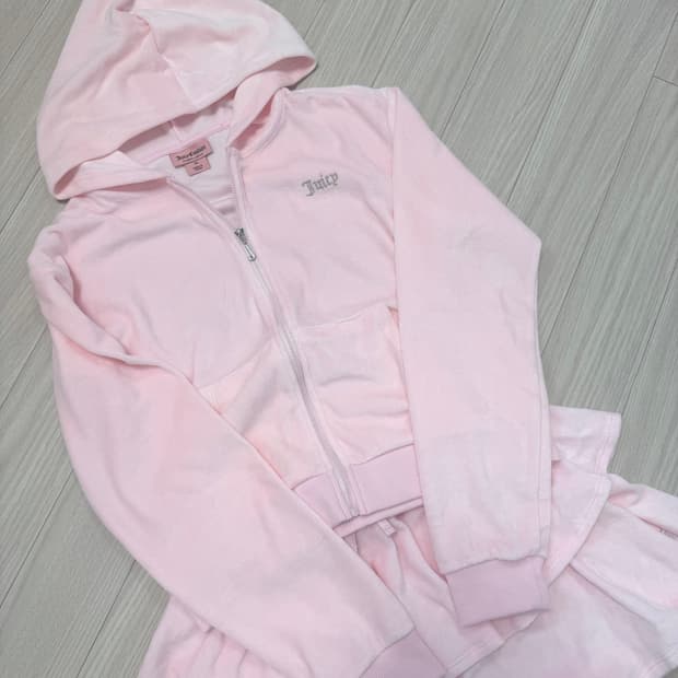 쥬시꾸뛰르 벨루어 핑크 셋업