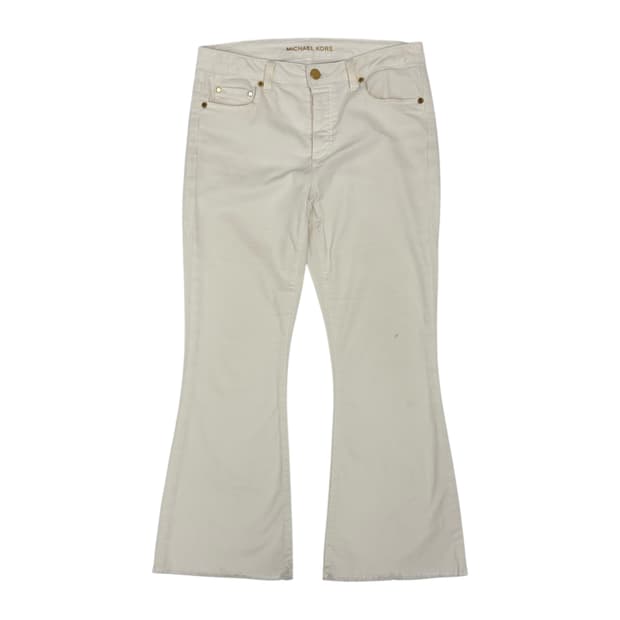 마이클코어스 아이보리 부츠컷 팬츠 
