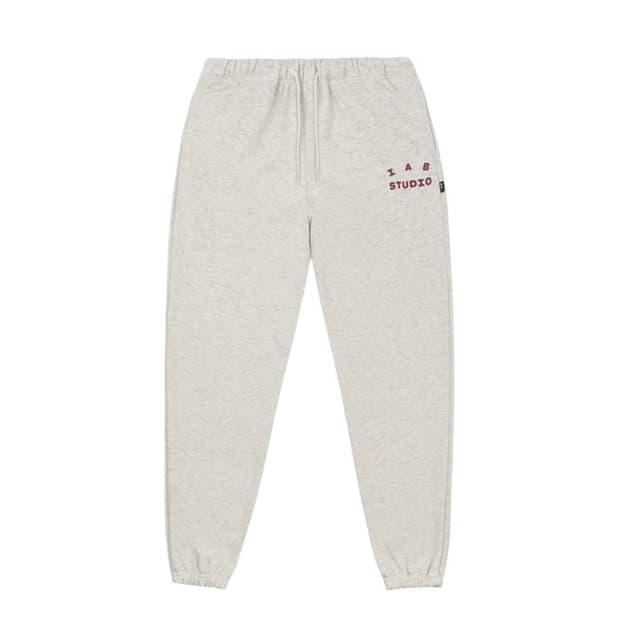 아이앱 스튜디오 스웨트팬츠 오트밀 버건디 M