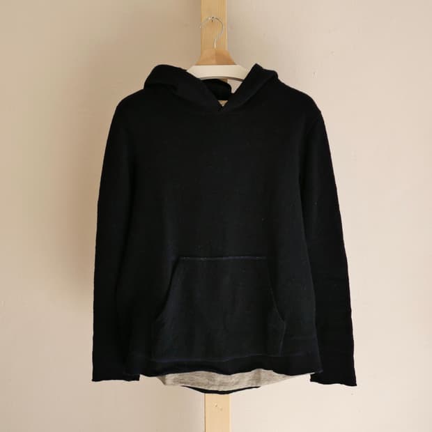 레미 릴리프 레이어드 니트 후디