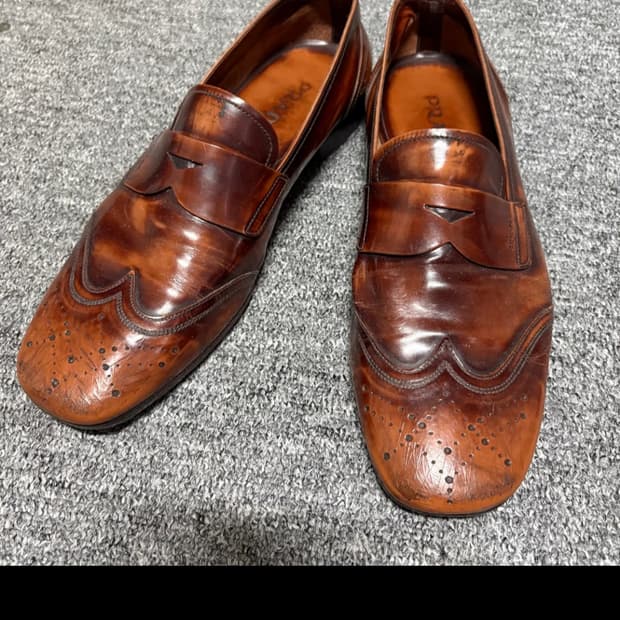 빈티지 프라다 로퍼 브라운 9사이즈