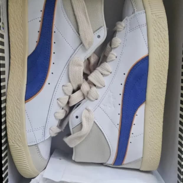 푸마 x 루이지 클라이드 미드 화이트 로얄 사파이어