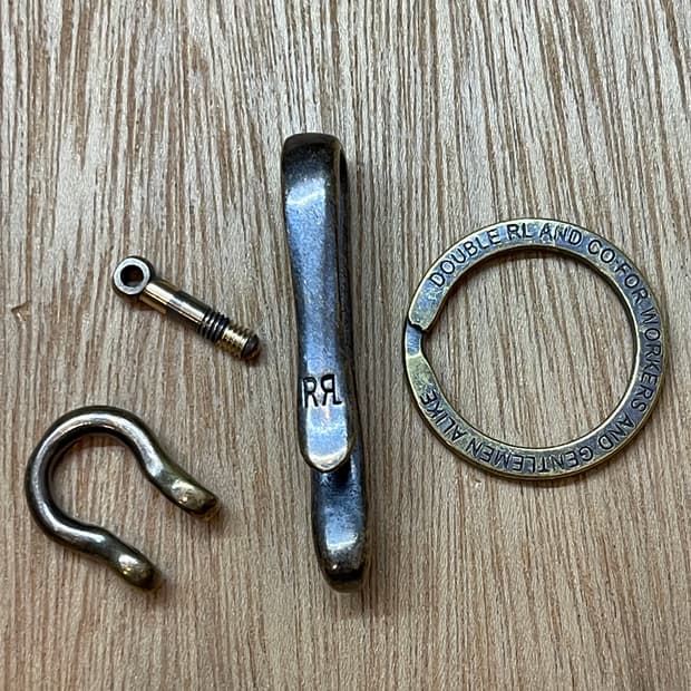 RRL Vintage brass keyring