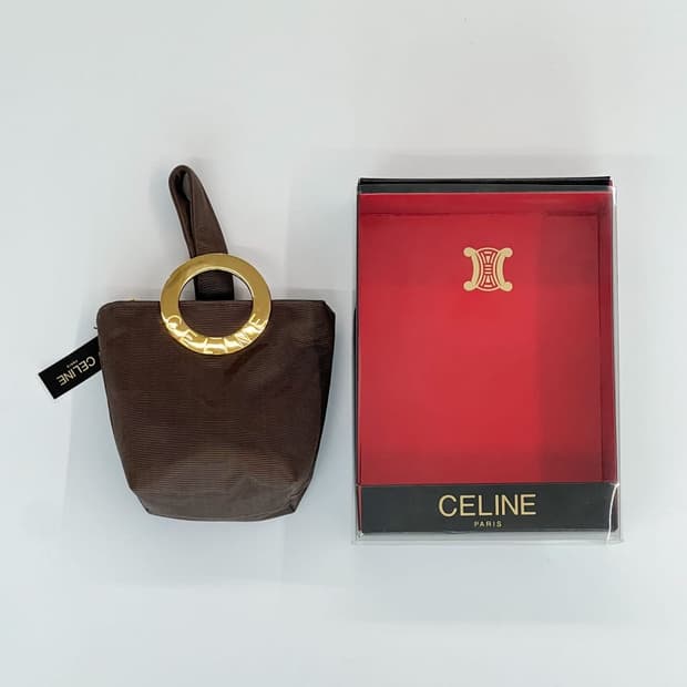 [새상품] celine / 셀린느 써클 링 브라운 미니 파우치 