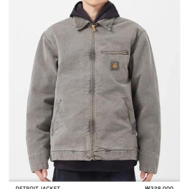 칼하트wip 디트로이트 자켓 black faded XL
