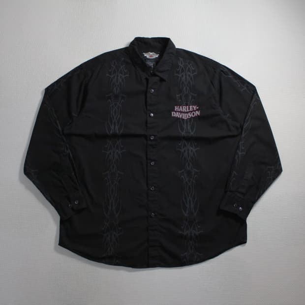 06's Harley-Davidson 할리 데이비슨 트라이벌 스컬 셔츠