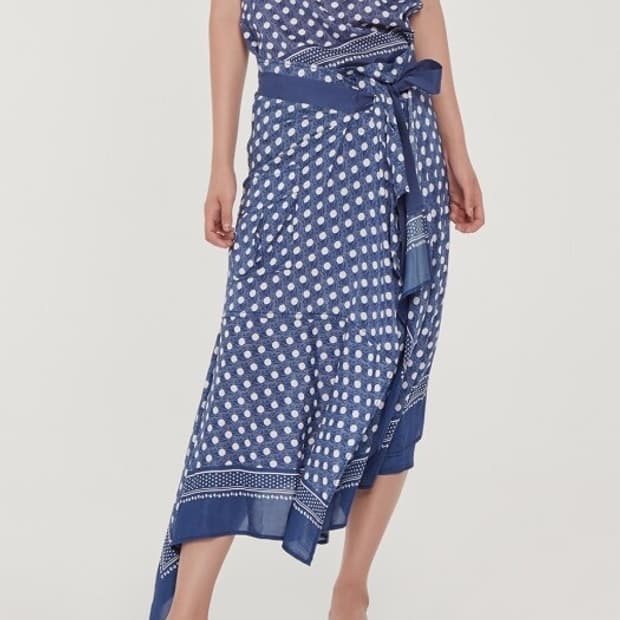 Aimons 리조트 도트  랩 스커트 