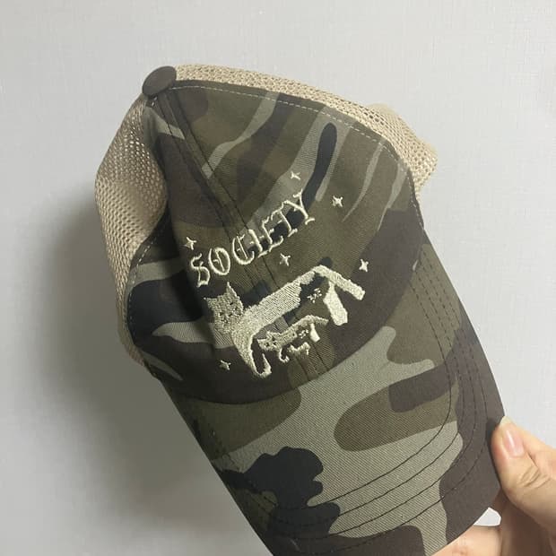 바우프 카모 캣 모자