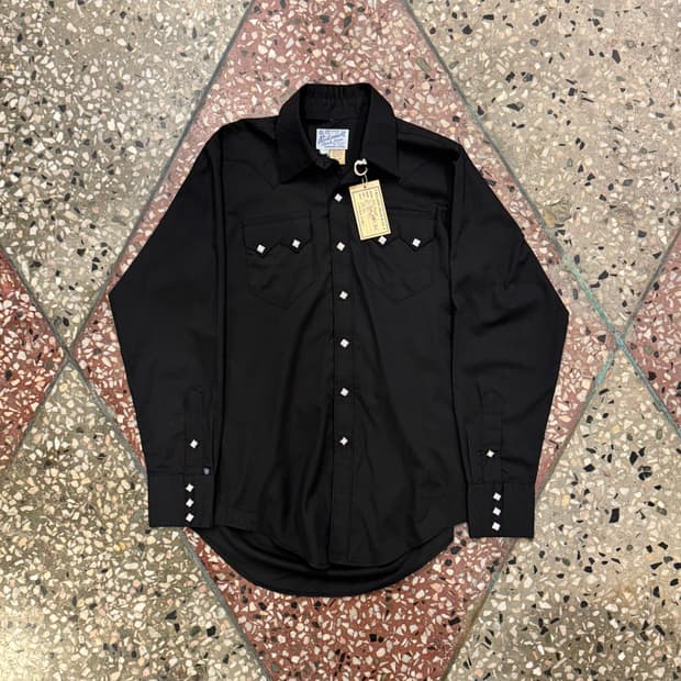 70s 락마운트 웨스턴셔츠 블랙 (15.5)