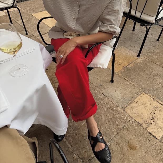 낫띵리튼 카펜터 팬츠 레드