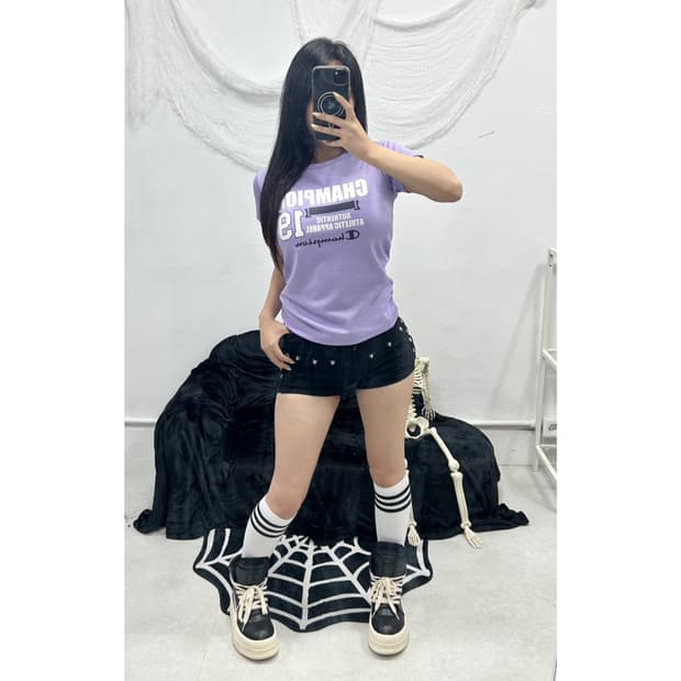 CHAMPION AUTHENTIC PURPLE T-SHIRT