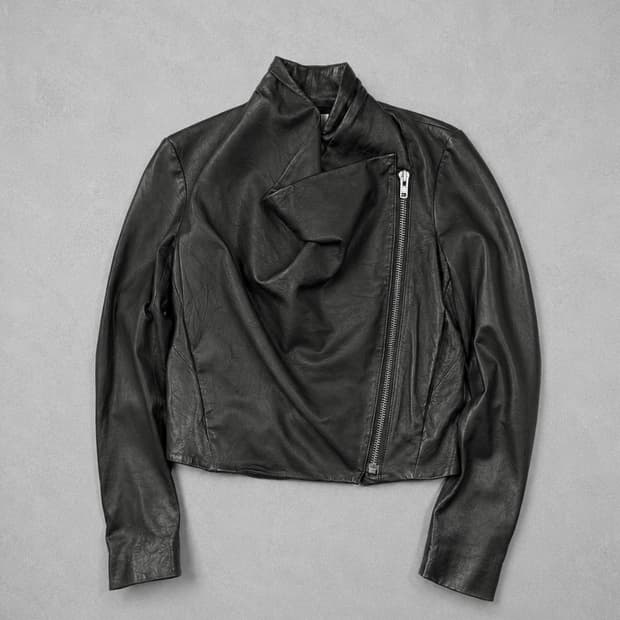 Helmut Lang Asymmetrical Leather Jacket