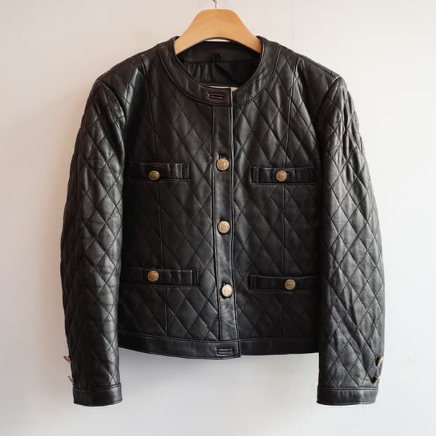 Japan brand 양가죽 퀼팅 자켓