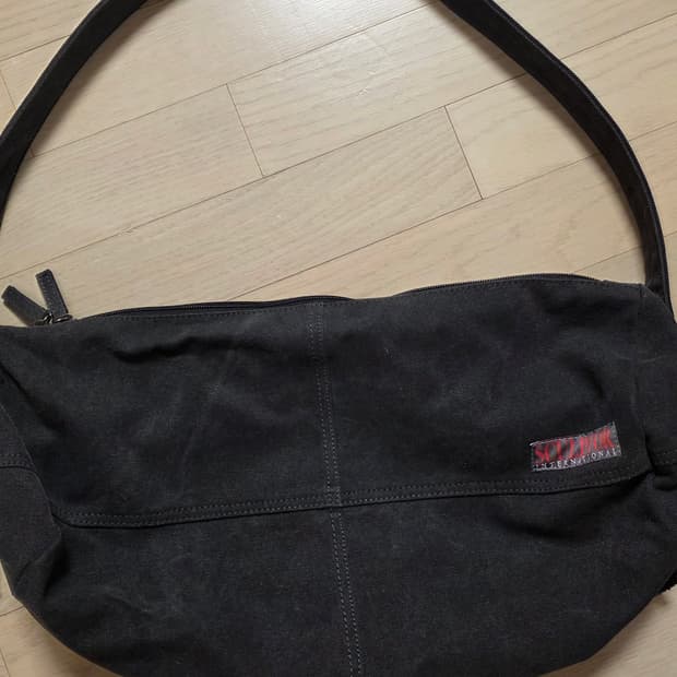 스컬프터 빈티지 캔버스 더플백 - 차콜