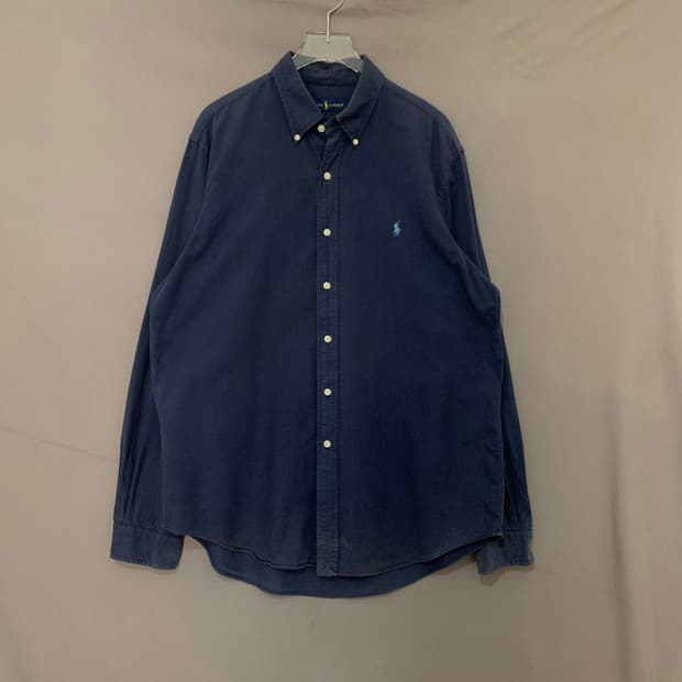 L 폴로랄프로렌 가먼트다잉 워싱 네이비 셔츠 남방