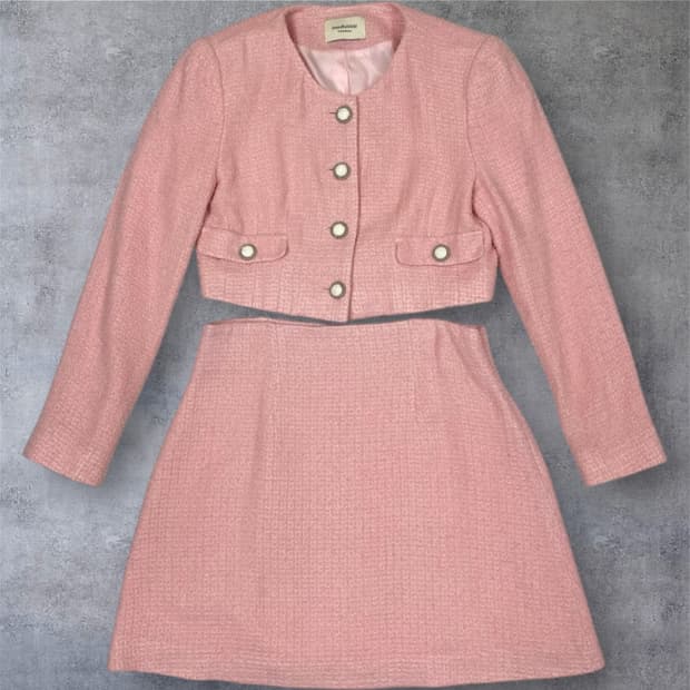 이바나 헬싱키 Ivanahelsinki 핑크 마리안느 트위드 셋업