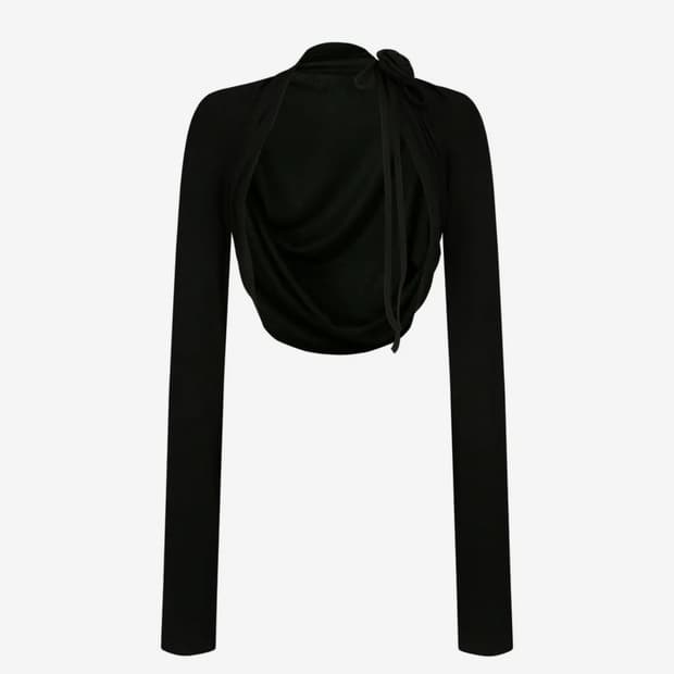 Kashiko 카시코 Rose Bolero Cardigan Black