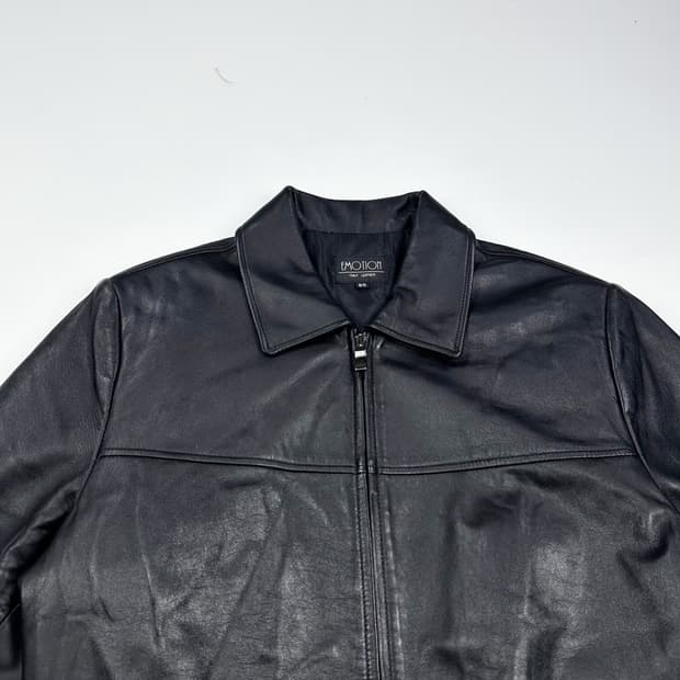 VTG 빈티지 양가죽 블랙 블루종 가죽자켓 (M)
