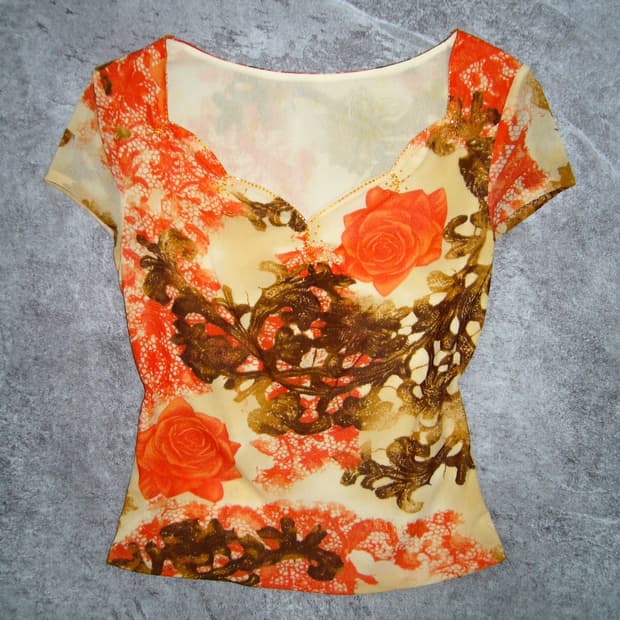 Orange Flower Top