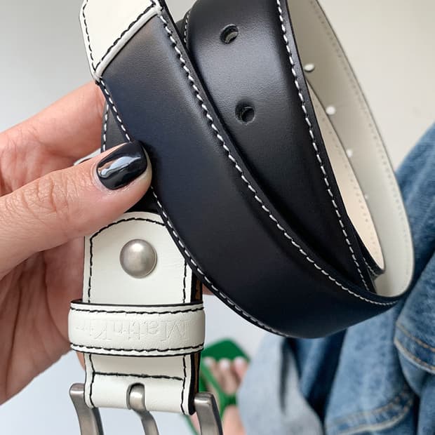 마뗑킴 블랙 화이트 벨트