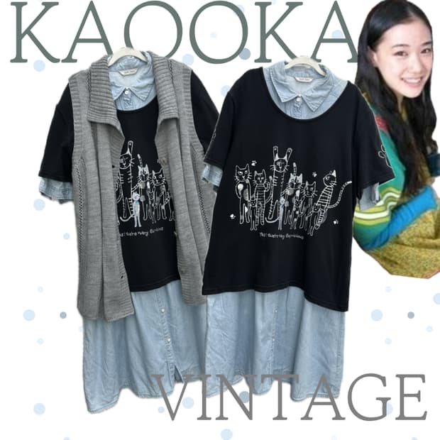 🐈‍⬛하구미의 네코 코디세트🐈‍⬛ 레이어드 원피스 모리걸 네스닉 조끼