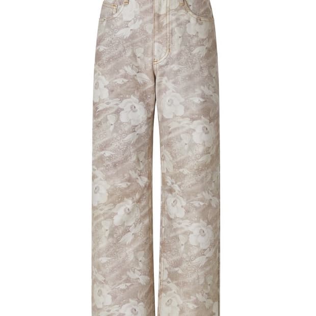 (S)Teak 티크 펄 플라워 팬츠